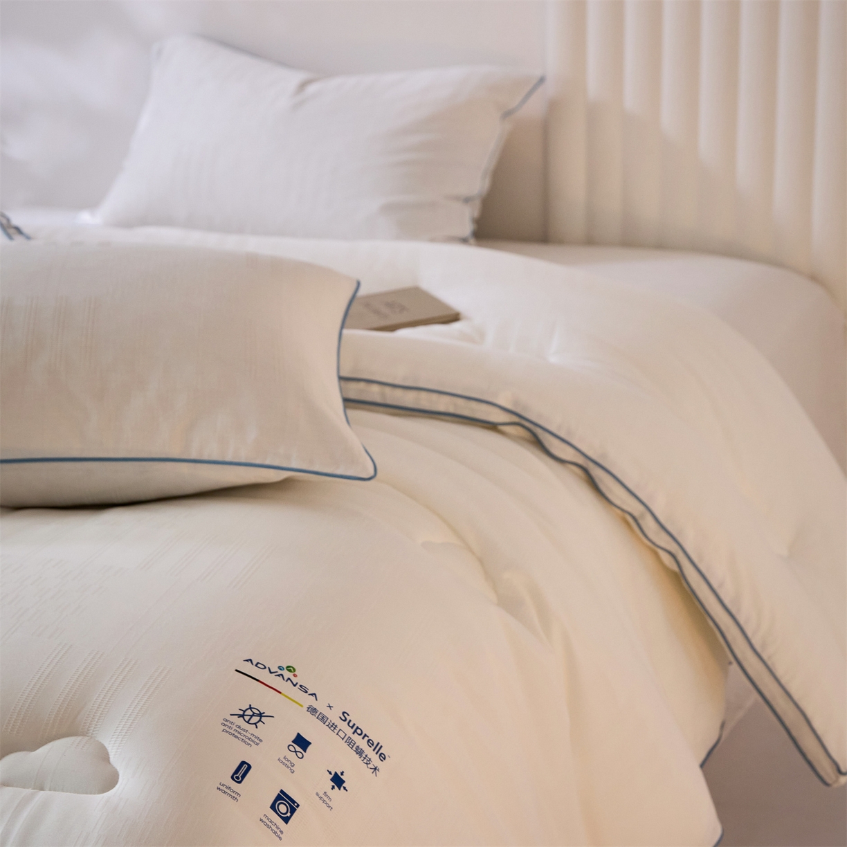 91家纺网 家纺一手货源 找家纺 （总）头等舱 2025新款全棉A类提花德国ADVANSA抗菌 防螨 零致敏秋冬被（空镜图）