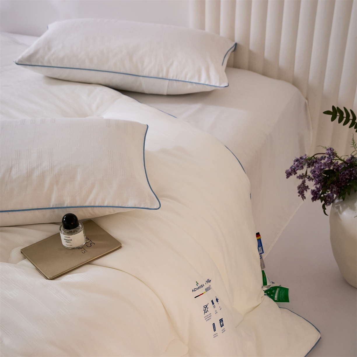 91家纺网 家纺一手货源 找家纺 （总）头等舱 2025新款全棉A类提花德国ADVANSA抗菌 防螨 零致敏秋冬被（空镜图）