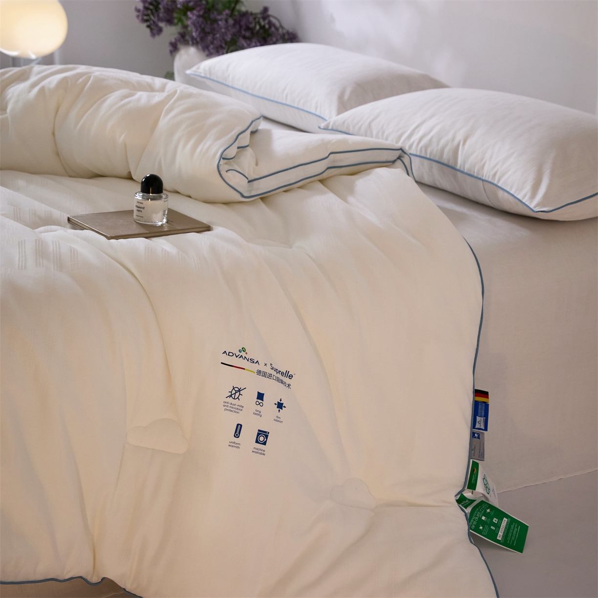 91家纺网 家纺一手货源 找家纺 （总）头等舱 2025新款全棉A类提花德国ADVANSA抗菌 防螨 零致敏秋冬被（空镜图）