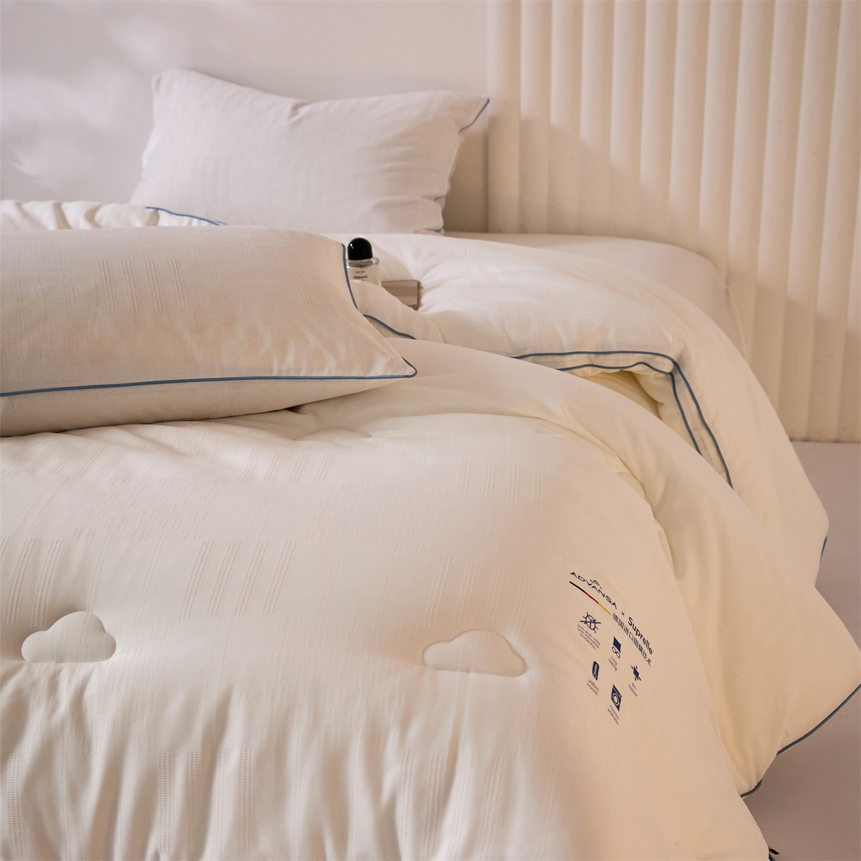 91家纺网 家纺一手货源 找家纺 （总）头等舱 2025新款全棉A类提花德国ADVANSA抗菌 防螨 零致敏秋冬被（空镜图）