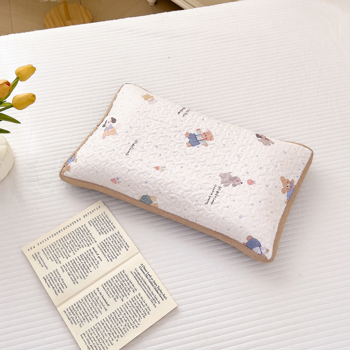 91家纺网 家纺一手货源 找家纺 （总）拾小柒 2025年新款全棉双层纱枕套夹棉隔脏污防口水头油枕头套