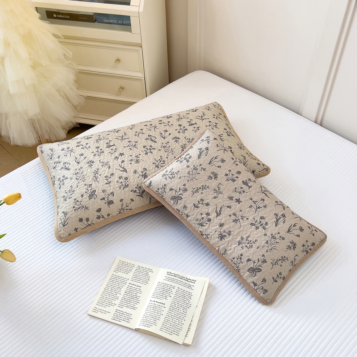 91家纺网 家纺一手货源 找家纺 （总）拾小柒 2025年新款全棉双层纱枕套夹棉隔脏污防口水头油枕头套