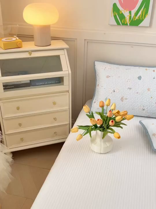 91家纺网 家纺一手货源 找家纺 拾小柒 2025年新款全棉双层纱枕套夹棉隔脏污防口水头油枕头套 萌趣森林蓝