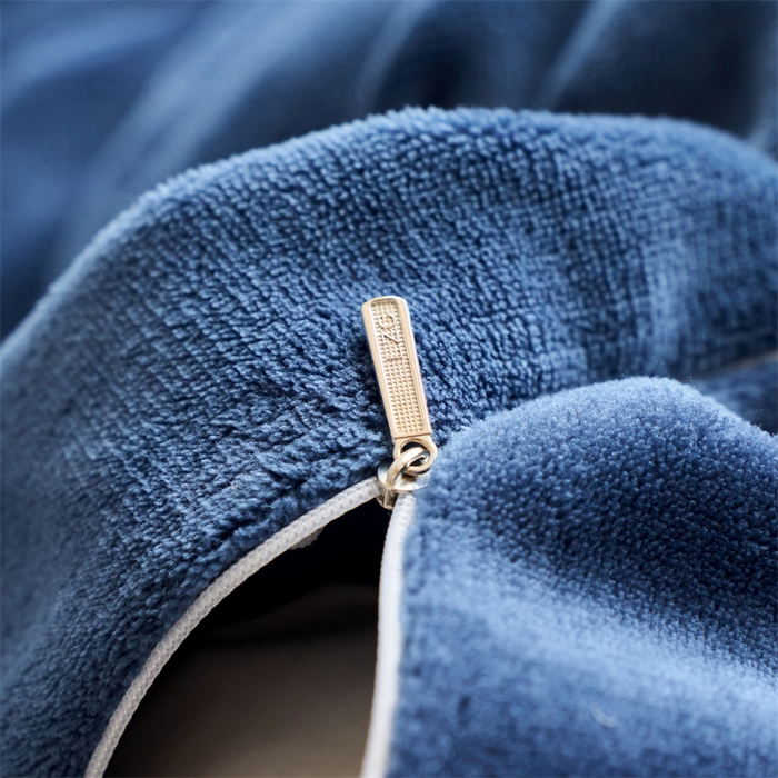 91家纺网 家纺一手货源 找家纺 乐居家纺 2025新款200克重纯色单面绒牛奶绒四件套 宝石蓝