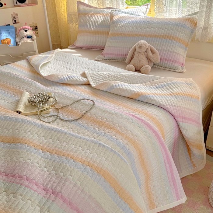 91家纺网 家纺一手货源 找家纺 优兰朵 2025新款夹棉印花包边单床盖 床盖单件 包边床盖-彩漾