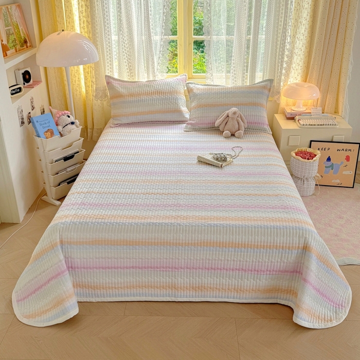 91家纺网 家纺一手货源 找家纺 优兰朵 2025新款夹棉印花包边单床盖 床盖单件 包边床盖-彩漾