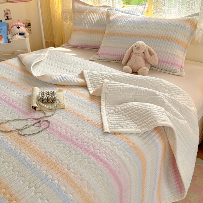 91家纺网 家纺一手货源 找家纺 优兰朵 2025新款夹棉印花包边单床盖 床盖单件 包边床盖-彩漾