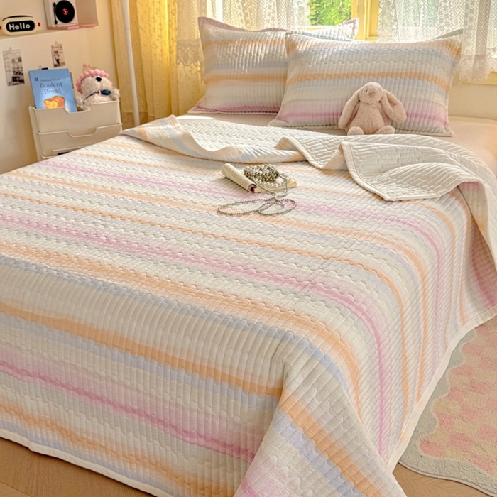 91家纺网 家纺一手货源 找家纺 优兰朵 2025新款夹棉印花包边单床盖 床盖单件 包边床盖-彩漾