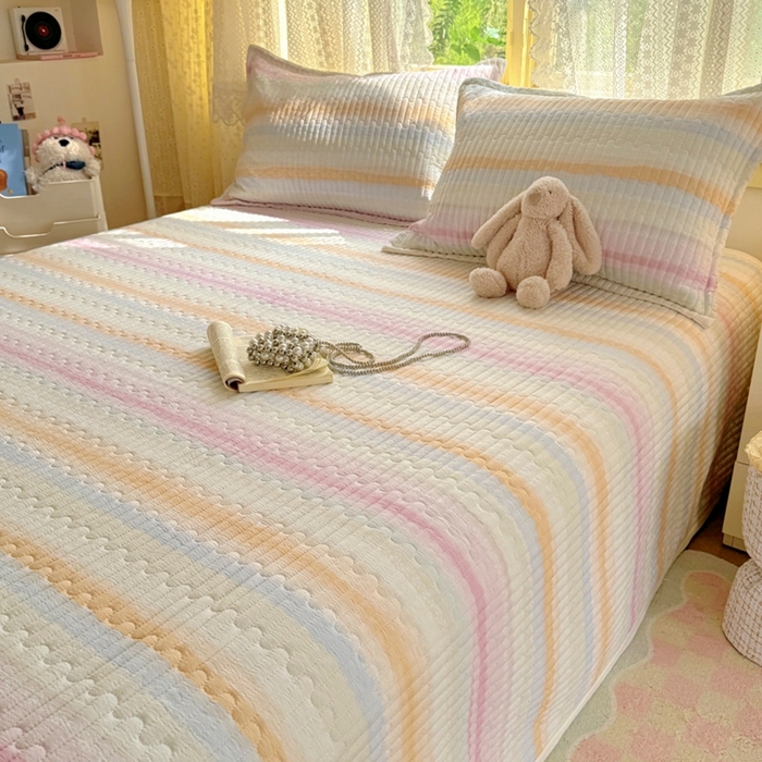 91家纺网 家纺一手货源 找家纺 优兰朵 2025新款夹棉印花包边单床盖 床盖单件 包边床盖-彩漾