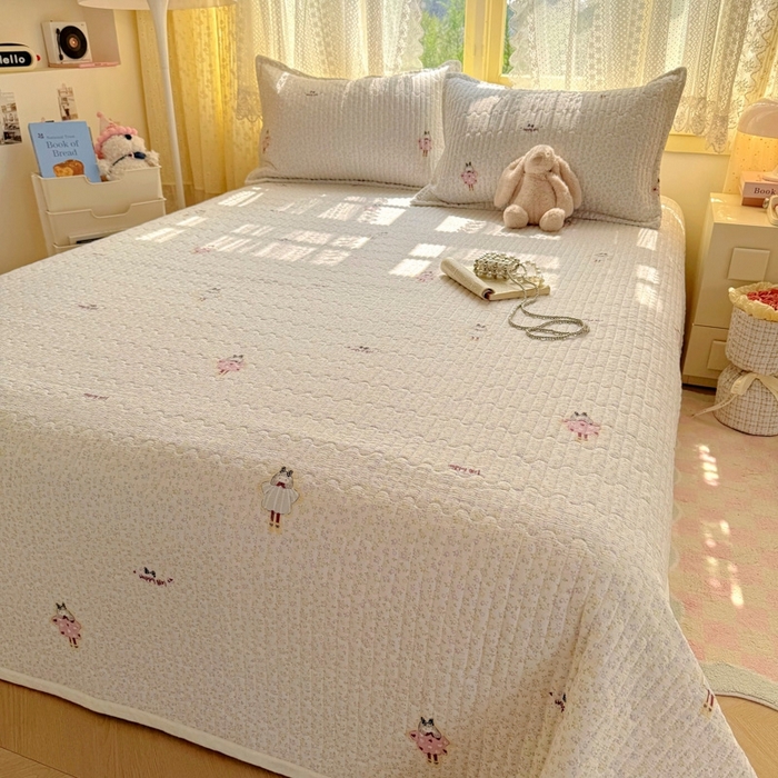 91家纺网 家纺一手货源 找家纺 优兰朵 2025新款夹棉印花包边单床盖 床盖单件 包边床盖-花柯