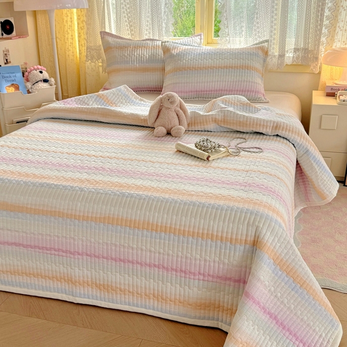 91家纺网 家纺一手货源 找家纺 优兰朵 2025新款夹棉印花包边单床盖 床盖单件 包边床盖-彩漾