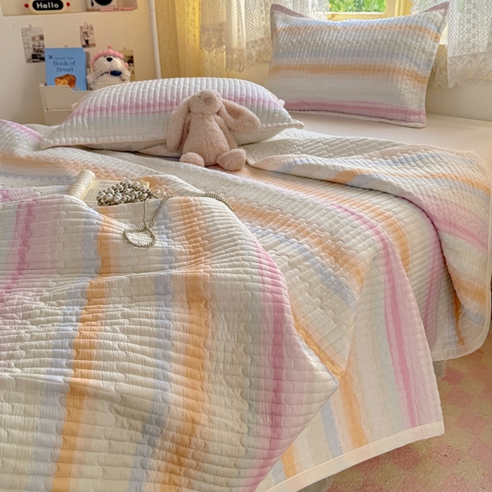 91家纺网 家纺一手货源 找家纺 优兰朵 2025新款夹棉印花包边单床盖 床盖单件 包边床盖-彩漾