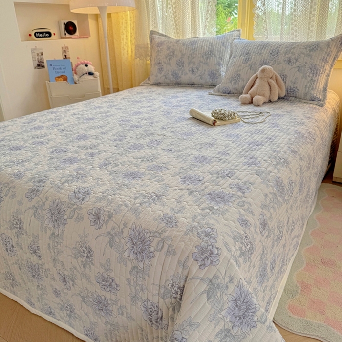 91家纺网 家纺一手货源 找家纺 优兰朵 2025新款夹棉印花包边单床盖 床盖单件 包边床盖-蔓香阁