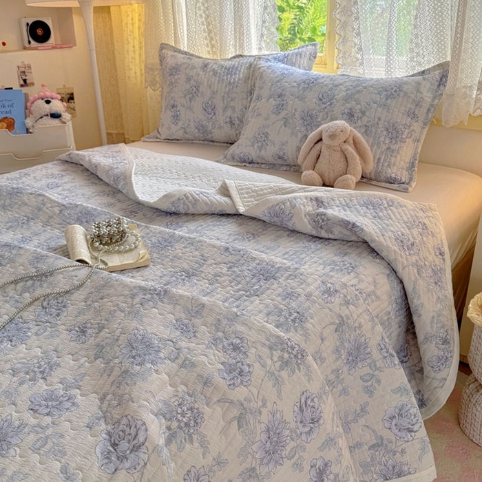 91家纺网 家纺一手货源 找家纺 优兰朵 2025新款夹棉印花包边单床盖 床盖单件 包边床盖-蔓香阁