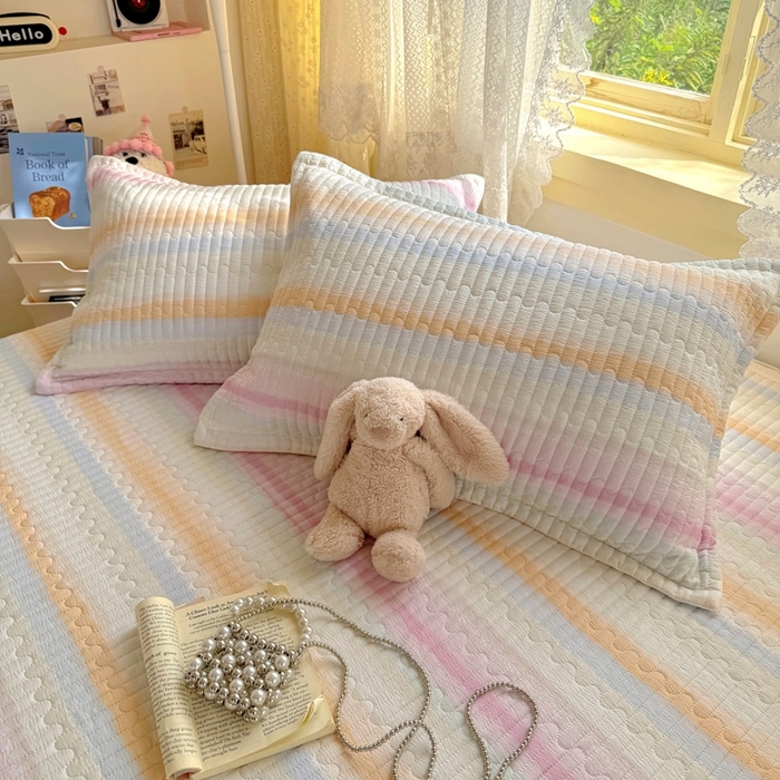 91家纺网 家纺一手货源 找家纺 优兰朵 2025新款夹棉印花包边单床盖 床盖单件 包边床盖-彩漾