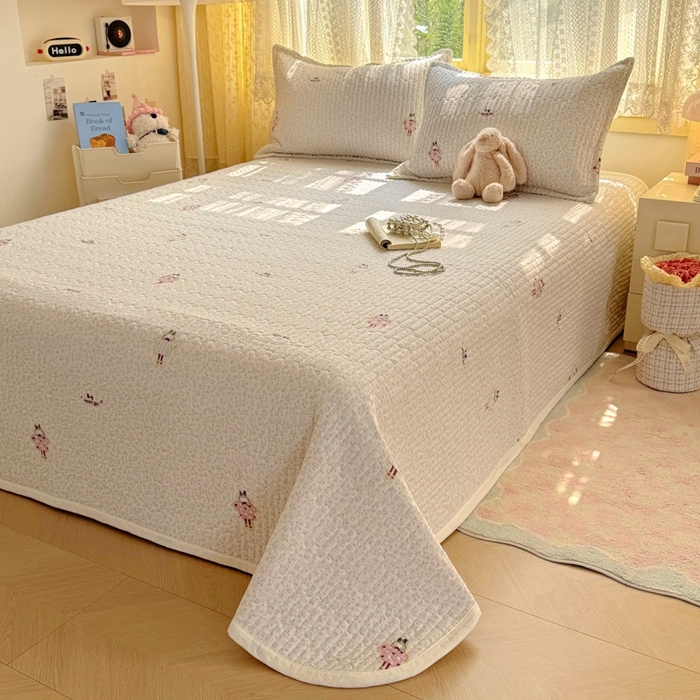 91家纺网 家纺一手货源 找家纺 优兰朵 2025新款夹棉印花包边单床盖 床盖单件 包边床盖-花柯