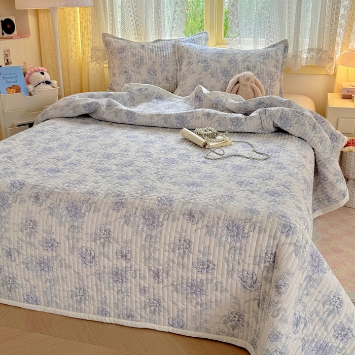 91家纺网 家纺一手货源 找家纺 优兰朵 2025新款夹棉印花包边单床盖 床盖单件 包边床盖-蔓香阁