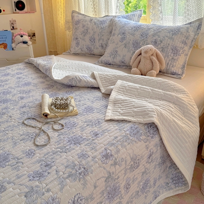 91家纺网 家纺一手货源 找家纺 优兰朵 2025新款夹棉印花包边单床盖 床盖单件 包边床盖-蔓香阁