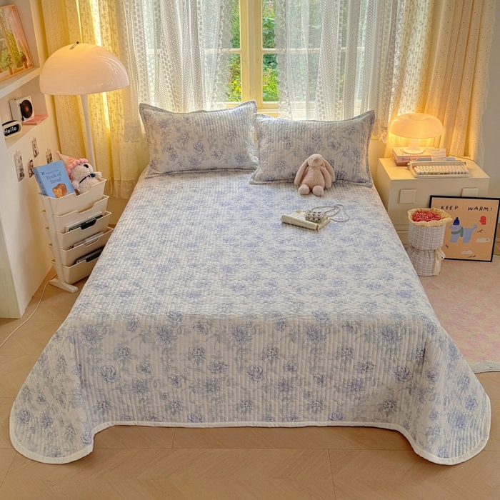 91家纺网 家纺一手货源 找家纺 优兰朵 2025新款夹棉印花包边单床盖 床盖单件 包边床盖-蔓香阁