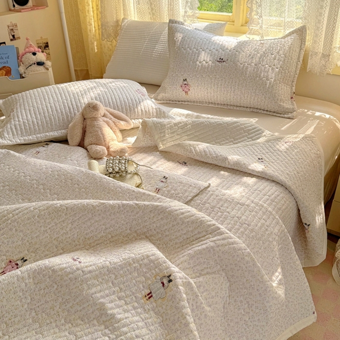 91家纺网 家纺一手货源 找家纺 优兰朵 2025新款夹棉印花包边单床盖 床盖单件 包边床盖-花柯