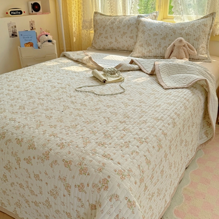 91家纺网 家纺一手货源 找家纺 优兰朵 2025新款夹棉印花包边单床盖 床盖单件 包边床盖-米卡