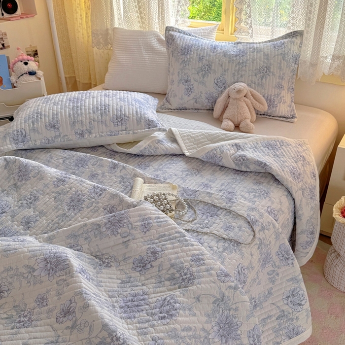 91家纺网 家纺一手货源 找家纺 优兰朵 2025新款夹棉印花包边单床盖 床盖单件 包边床盖-蔓香阁