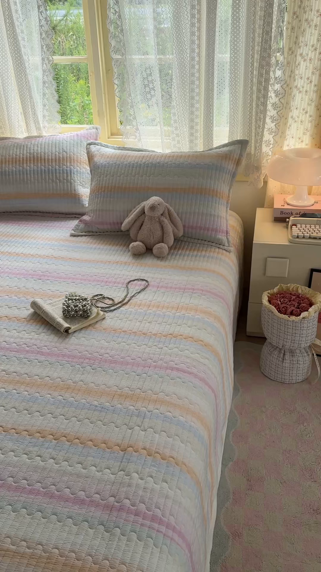 91家纺网 家纺一手货源 找家纺 优兰朵 2025新款夹棉印花包边单床盖 床盖单件 包边床盖-彩漾