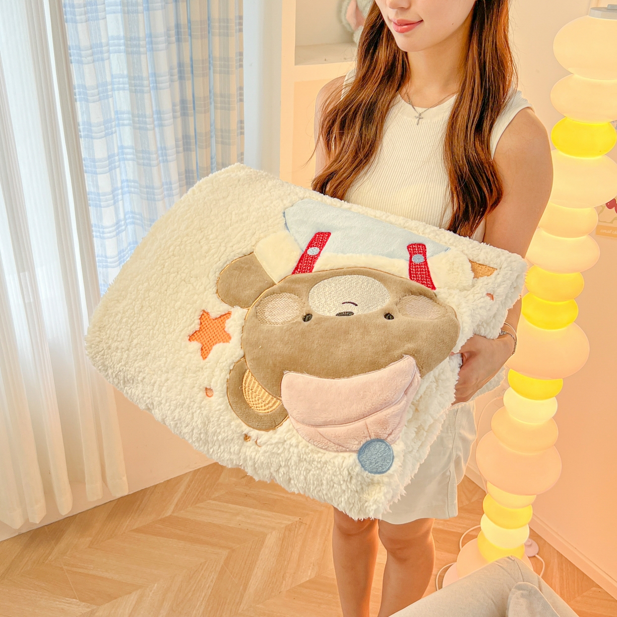 （总）子钦家纺 2025新款羊羔绒牛奶绒卡通贴布绣多功能盖毯单被套（第二波）