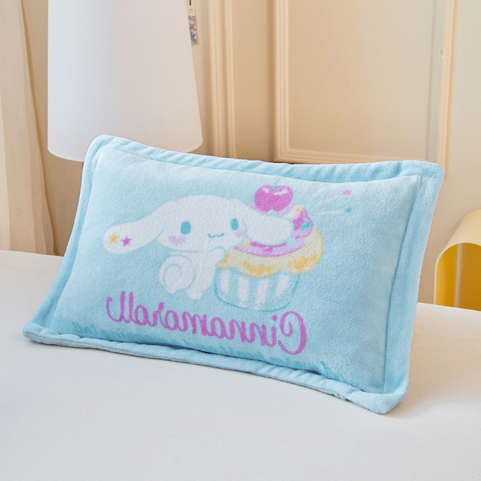 91家纺网 家纺一手货源 找家纺 乐秀家纺 2025新款大版三丽鸥牛奶绒被子六件套 蛋糕玉桂狗