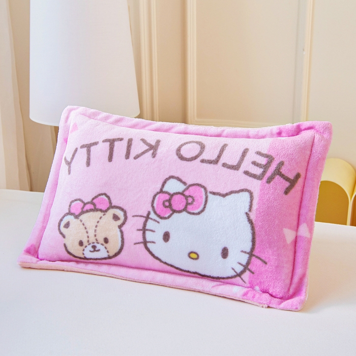 91家纺网 家纺一手货源 找家纺 乐秀家纺 2025新款大版三丽鸥牛奶绒被子六件套 公主KT