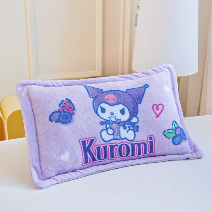 91家纺网 家纺一手货源 找家纺 乐秀家纺 2025新款大版三丽鸥牛奶绒被子六件套 甜点库洛米