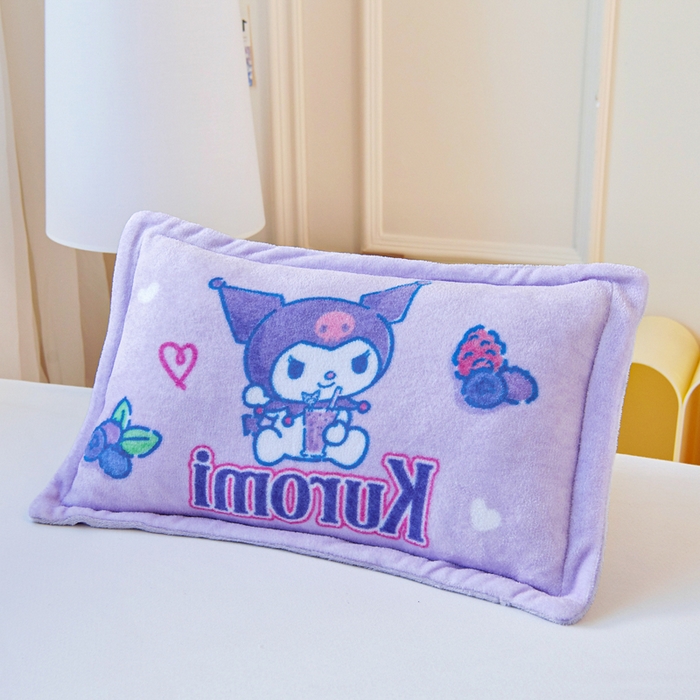 91家纺网 家纺一手货源 找家纺 乐秀家纺 2025新款大版三丽鸥牛奶绒被子六件套 甜点库洛米