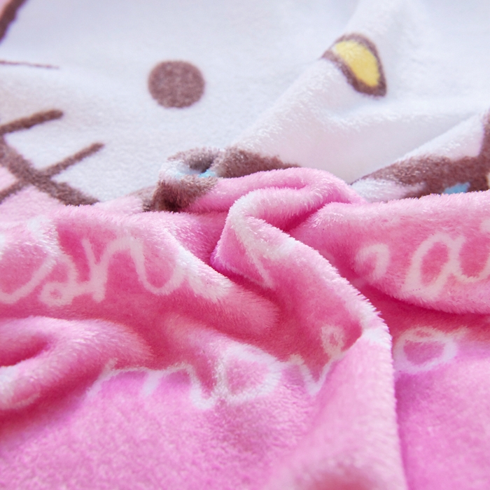 91家纺网 家纺一手货源 找家纺 乐秀家纺 2025新款大版三丽鸥牛奶绒被子六件套 公主KT