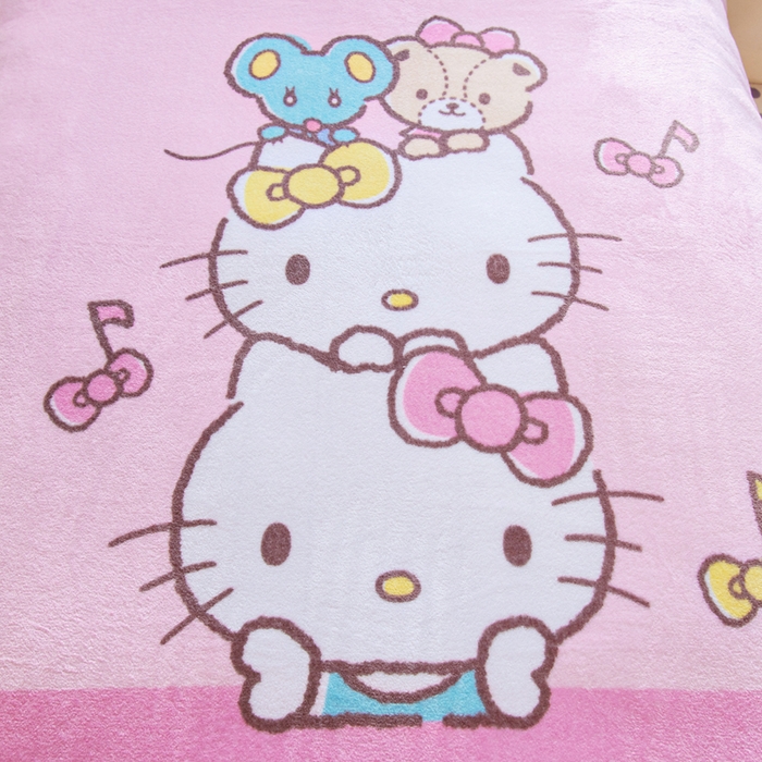 91家纺网 家纺一手货源 找家纺 乐秀家纺 2025新款大版三丽鸥牛奶绒被子六件套 公主KT