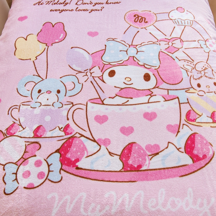 91家纺网 家纺一手货源 找家纺 乐秀家纺 2025新款大版三丽鸥牛奶绒被子六件套 魔法美乐蒂