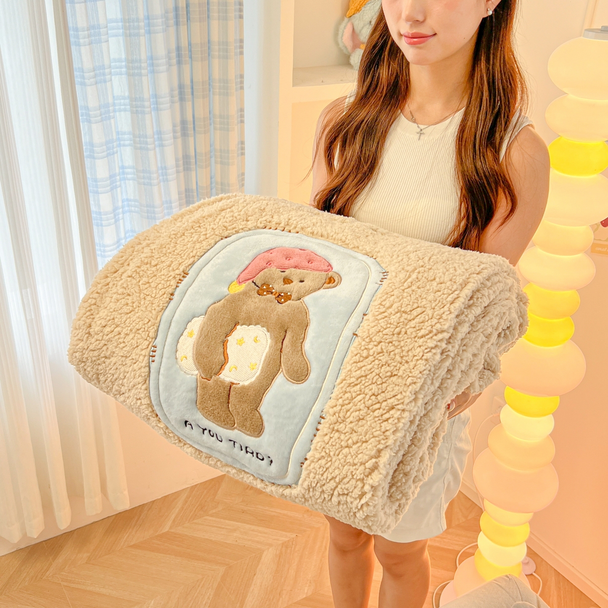 91家纺网 家纺一手货源 找家纺 （总）子钦家纺 2025新款羊羔绒牛奶绒卡通贴布绣多功能盖毯单被套（第二波）