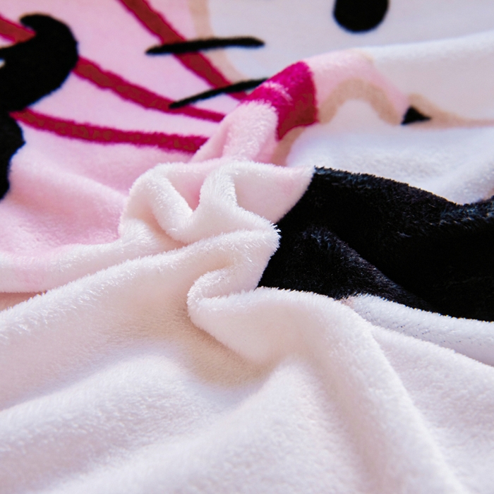 91家纺网 家纺一手货源 找家纺 乐秀家纺 2025新款大版三丽鸥牛奶绒被子六件套 奶萌KT