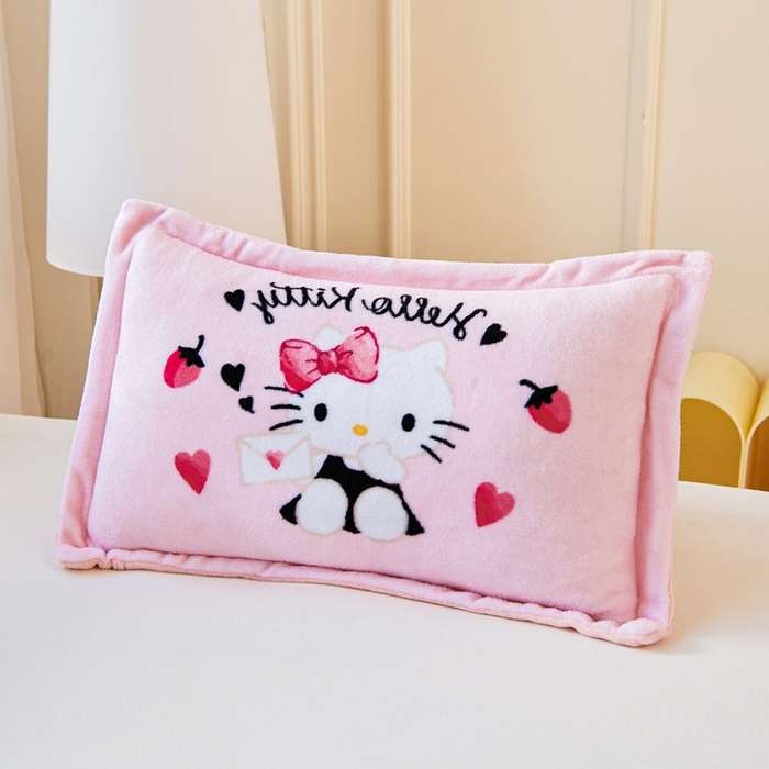 91家纺网 家纺一手货源 找家纺 乐秀家纺 2025新款大版三丽鸥牛奶绒被子六件套 奶萌KT