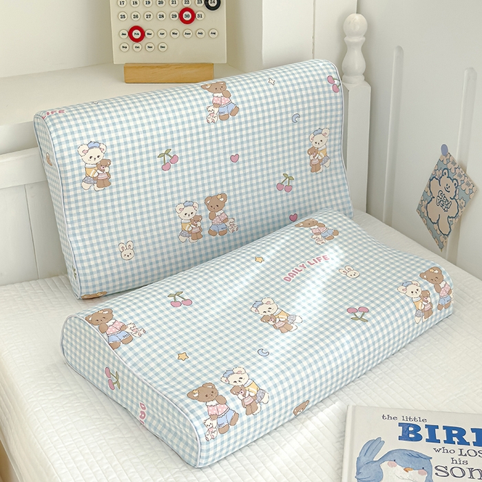 91家纺网 家纺一手货源 找家纺 良佐生活 2025新款铂金棉乳胶枕套 达乐园-蓝