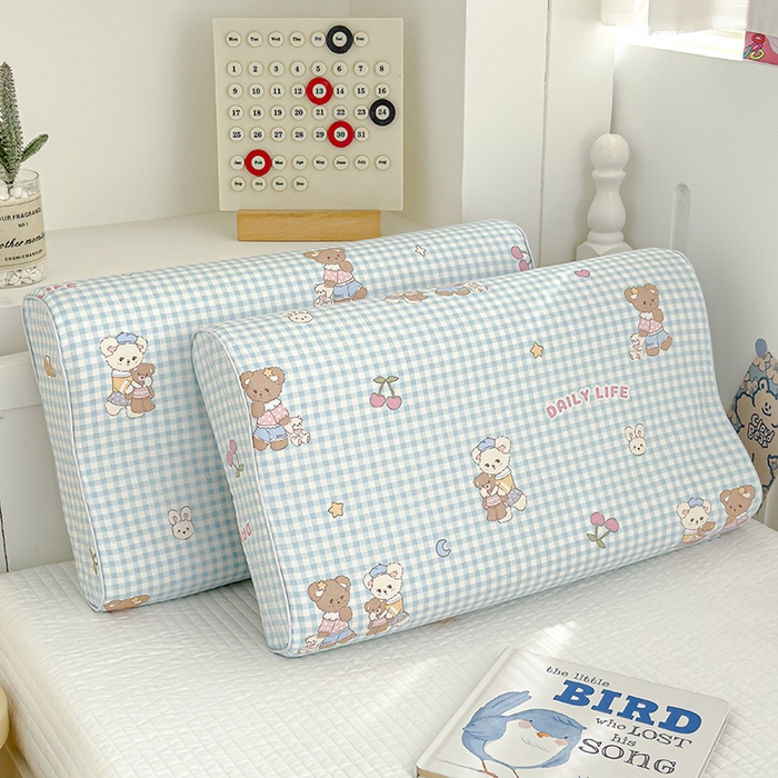 91家纺网 家纺一手货源 找家纺 良佐生活 2025新款铂金棉乳胶枕套 达乐园-蓝