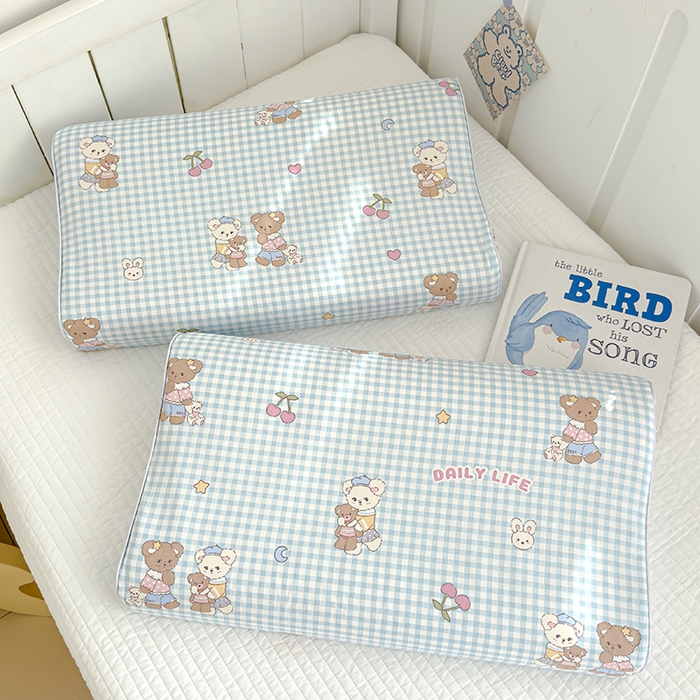 91家纺网 家纺一手货源 找家纺 良佐生活 2025新款铂金棉乳胶枕套 达乐园-蓝