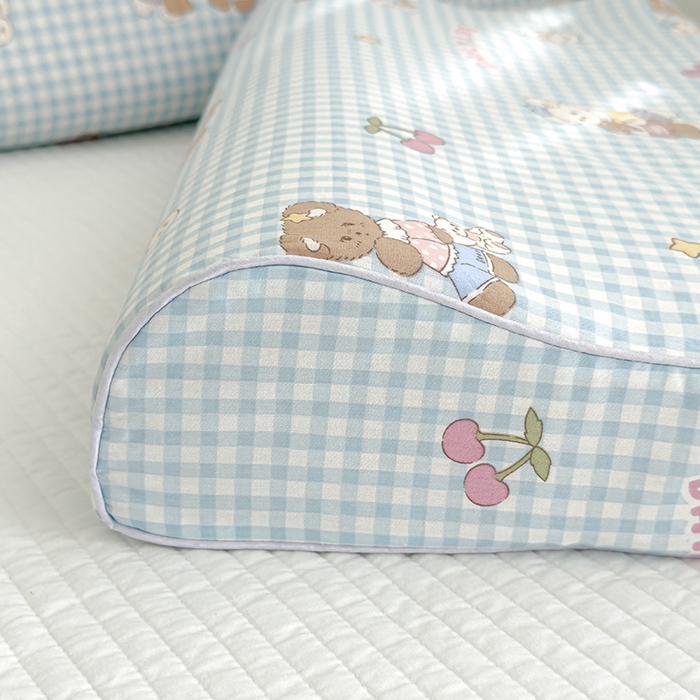 91家纺网 家纺一手货源 找家纺 良佐生活 2025新款铂金棉乳胶枕套 达乐园-蓝