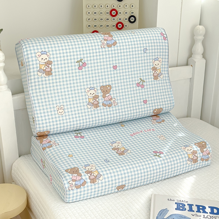 91家纺网 家纺一手货源 找家纺 良佐生活 2025新款铂金棉乳胶枕套 达乐园-蓝