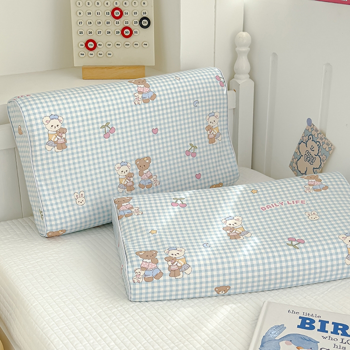 91家纺网 家纺一手货源 找家纺 良佐生活 2025新款铂金棉乳胶枕套 达乐园-蓝