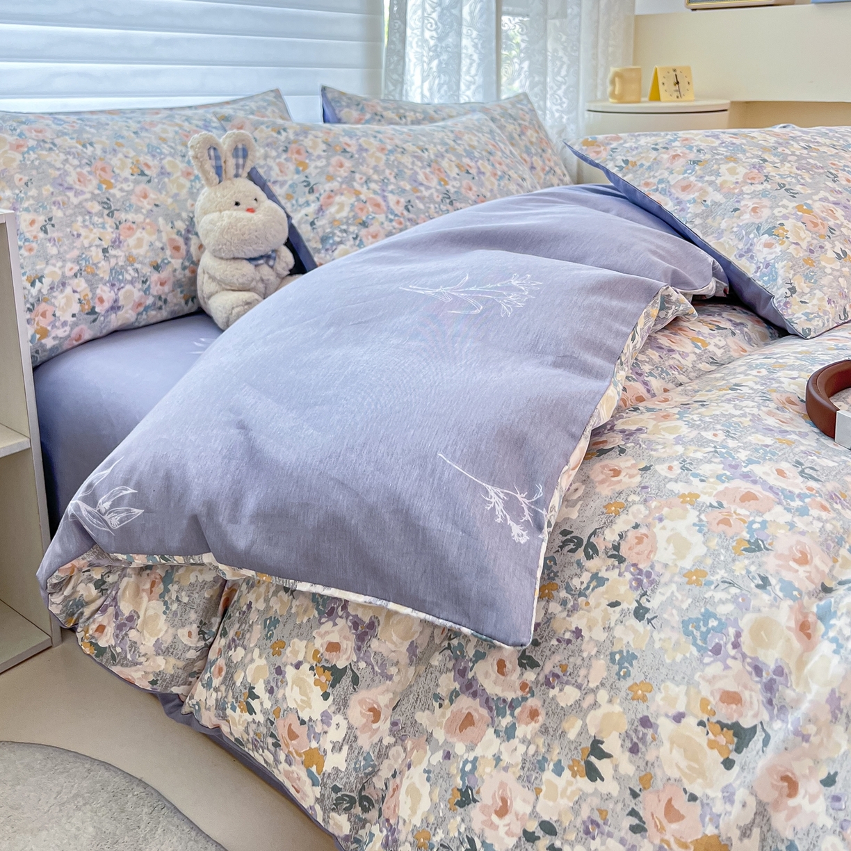 91家纺网 家纺一手货源 找家纺 红馆 2025年全棉12868印花系列四件套 繁园