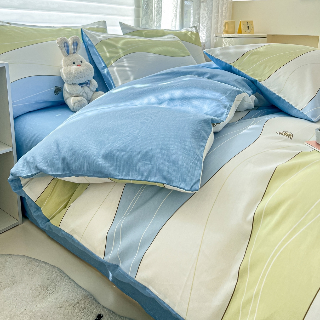 91家纺网 家纺一手货源 找家纺 红馆 2025年全棉12868印花系列四件套 青春