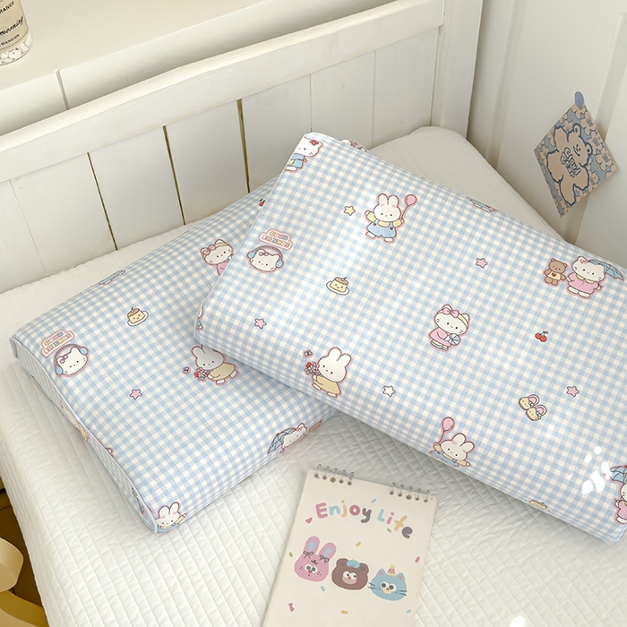 91家纺网 家纺一手货源 找家纺 良佐生活 2025新款铂金棉乳胶枕套 乐兔生活-兰