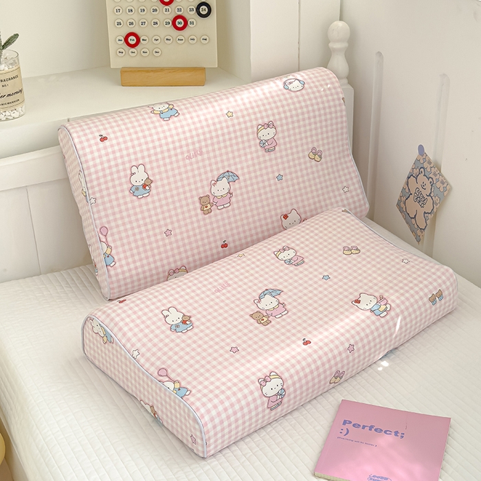 91家纺网 家纺一手货源 找家纺 良佐生活 2025新款铂金棉乳胶枕套 乐兔生活-粉