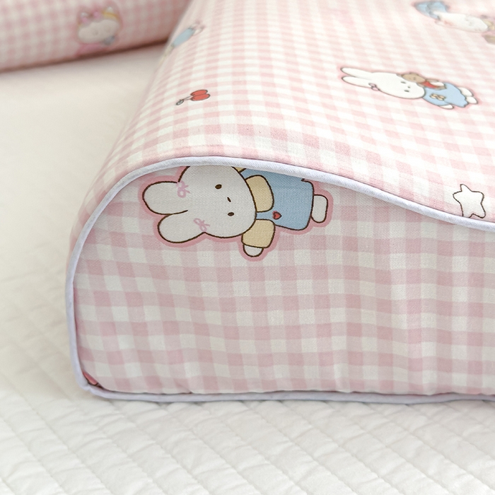 91家纺网 家纺一手货源 找家纺 良佐生活 2025新款铂金棉乳胶枕套 乐兔生活-粉