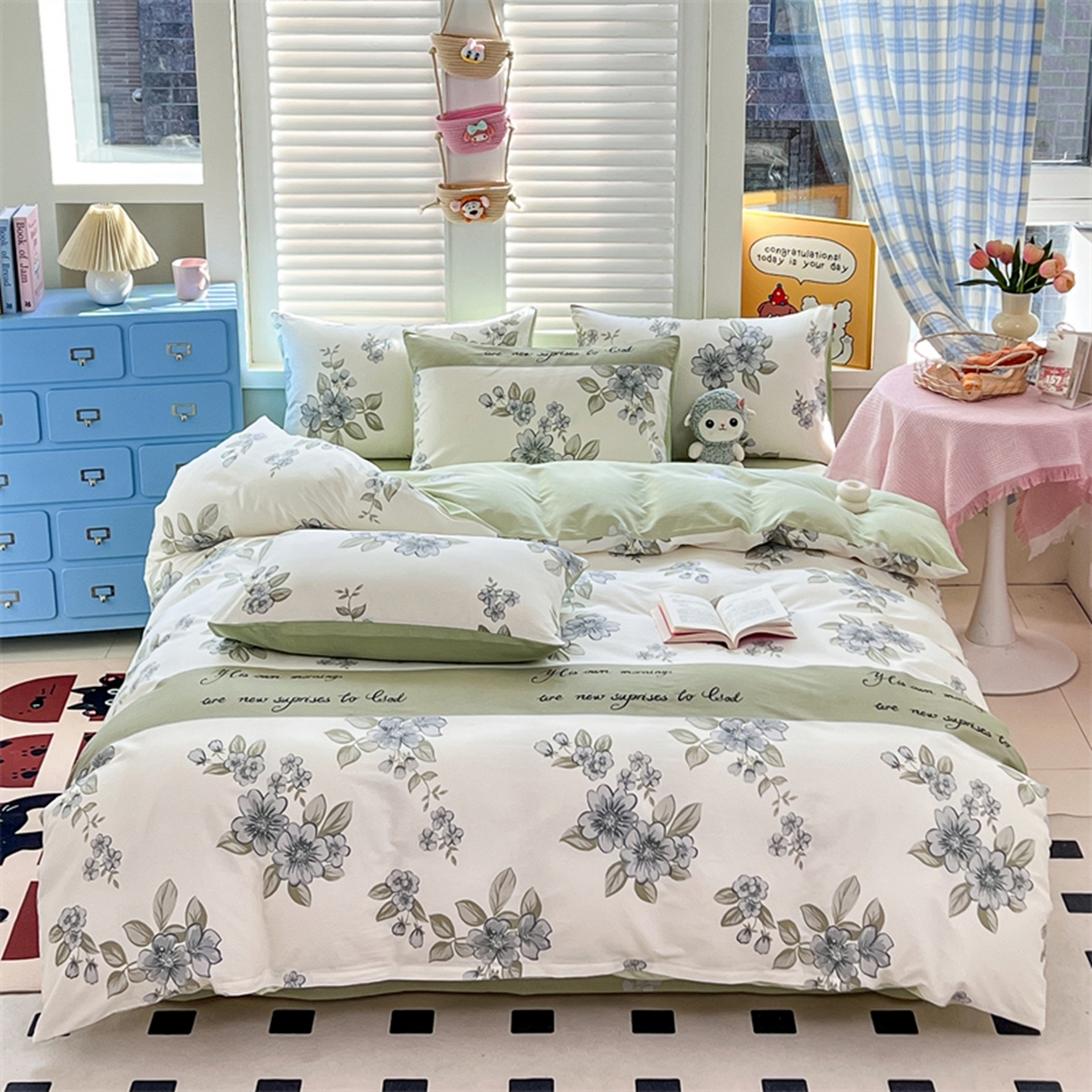 91家纺网 家纺一手货源 找家纺 红馆 2025年全棉12868印花系列四件套 暗香